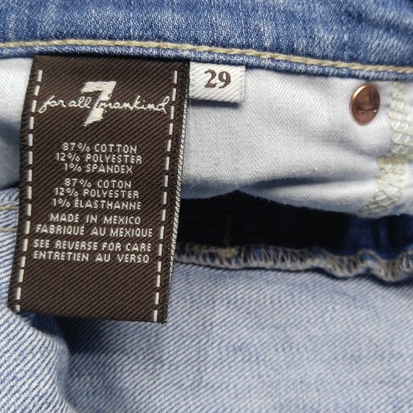 7 For All Mankind Roxanne Crop Capri Jeans 29 C873 - Picture 6 of 9